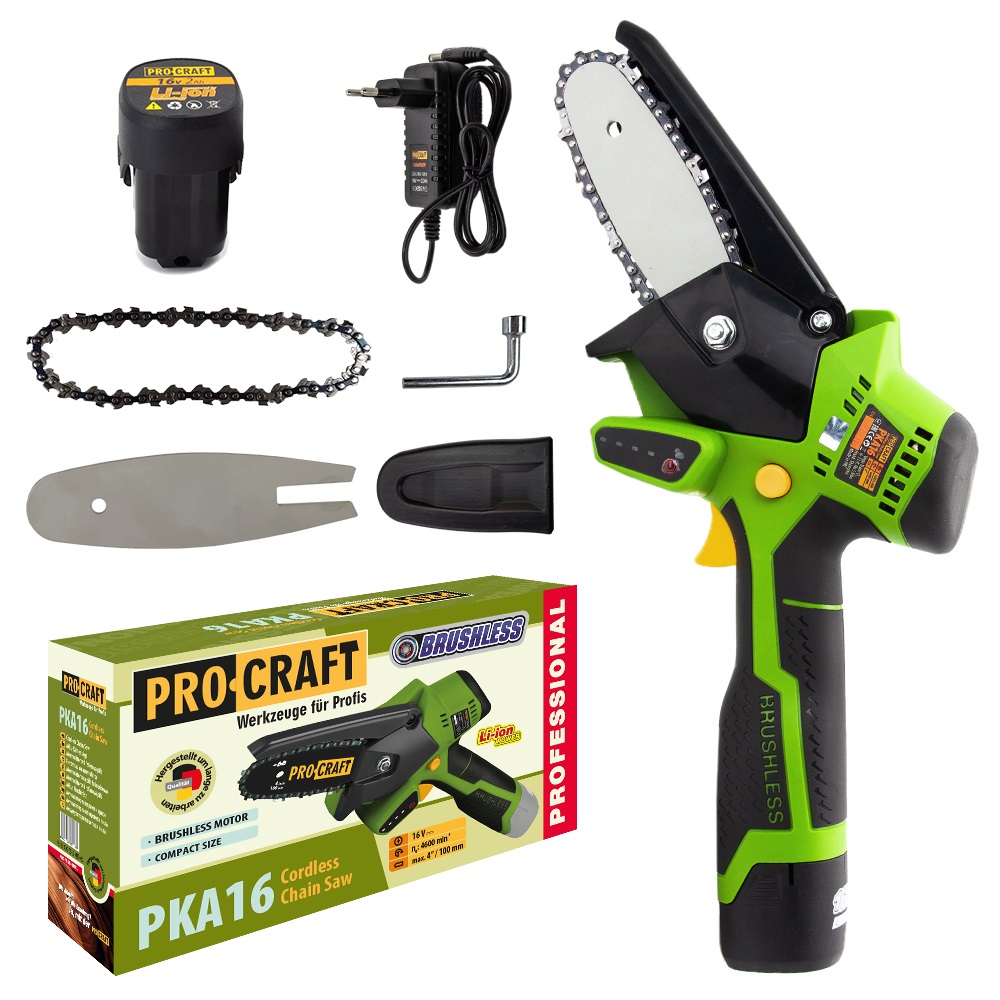 PROCRAFT AKU píla ručná reťazová PKA16bb 1B 1akumulátor a nabíjačka