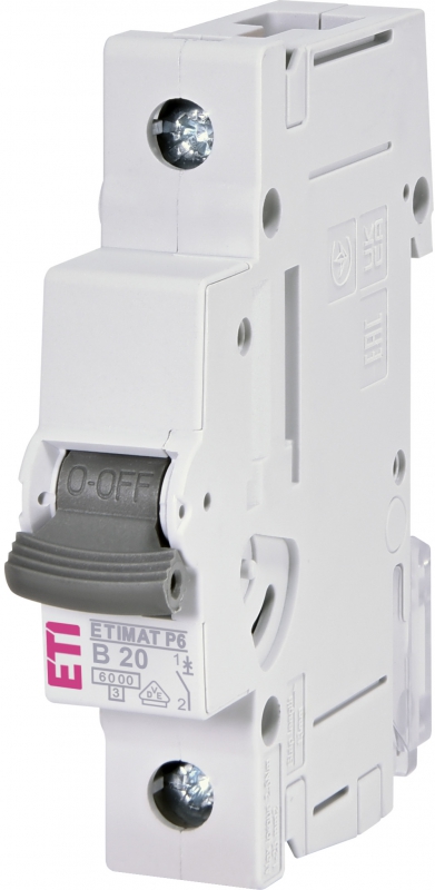 eti istič B 1P 20A 6kA  P6 001900011