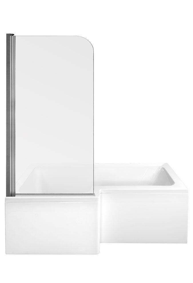 sprchová stena vaňová 75x150 6mm tvrdené číre sklo, zdvíhací pánt, univ. L/P 