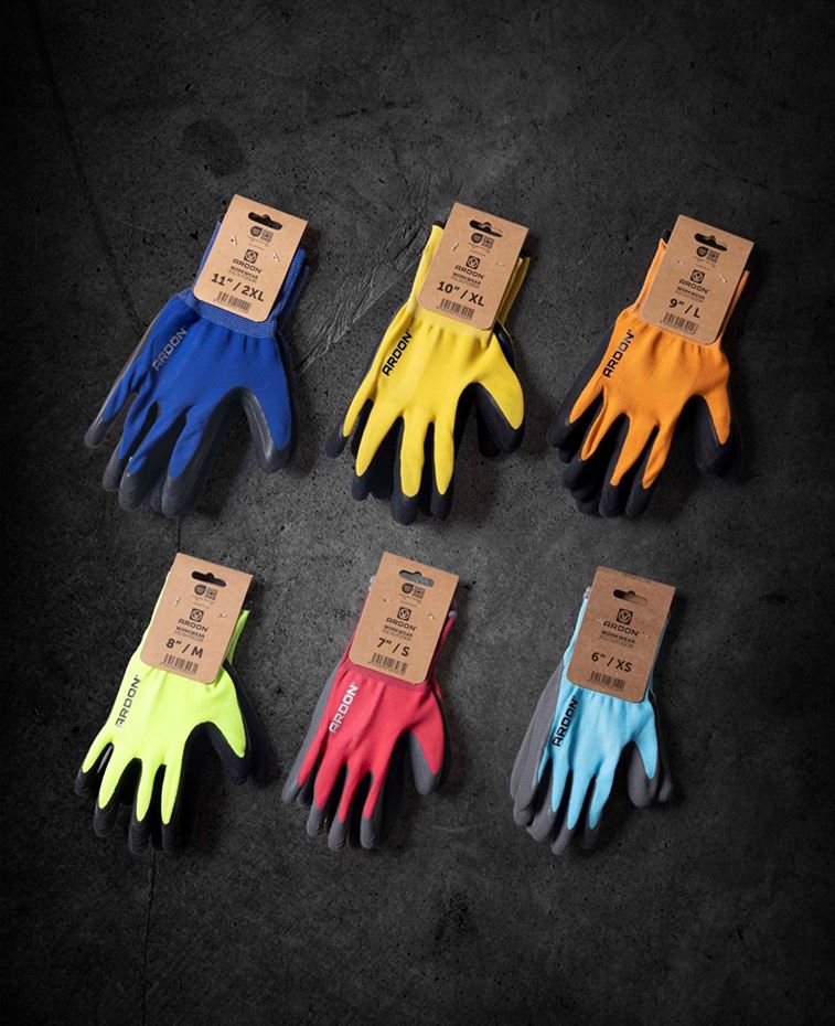 Máčané rukavice ARDON®PETRAX 10 XL  žlté   