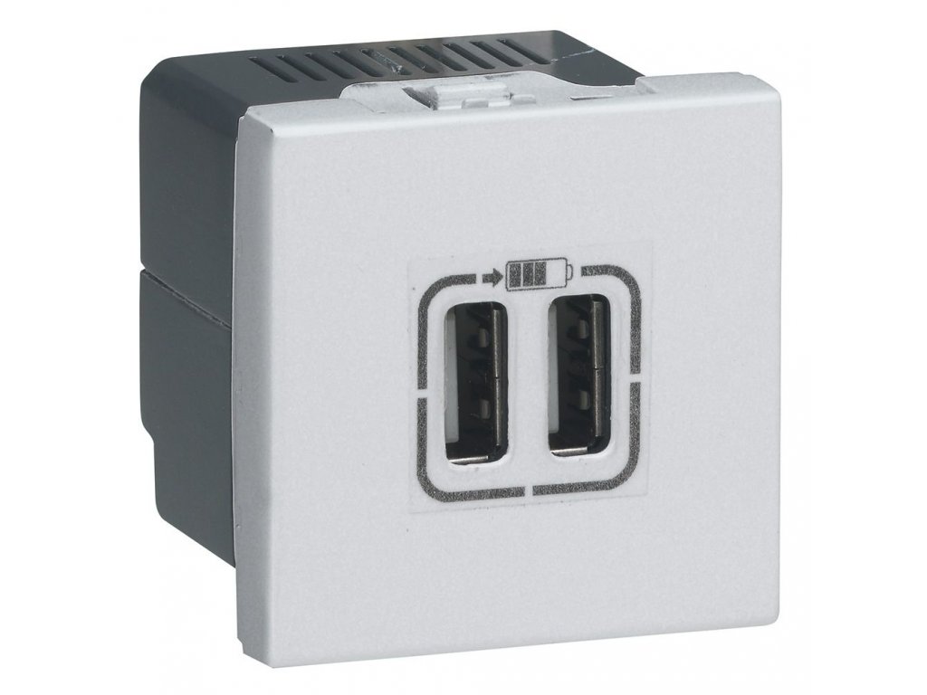 nabíjačka Mosaic - USB 2,4A biela
