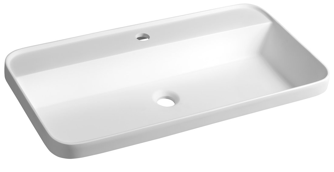 umývadlo zápustné BRAHEA 75x39 cm, Rockstone, biela mat