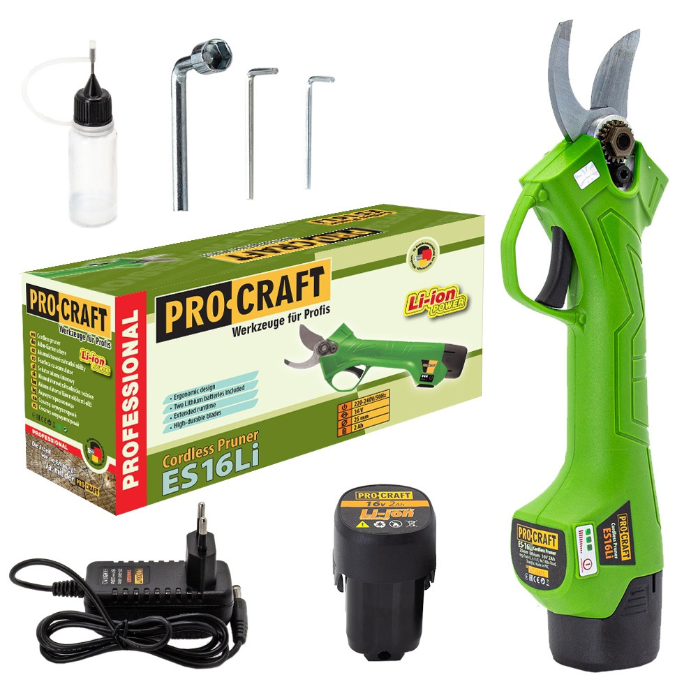PROCRAFT AKU nožnice na konáre ES16Li1B  16V