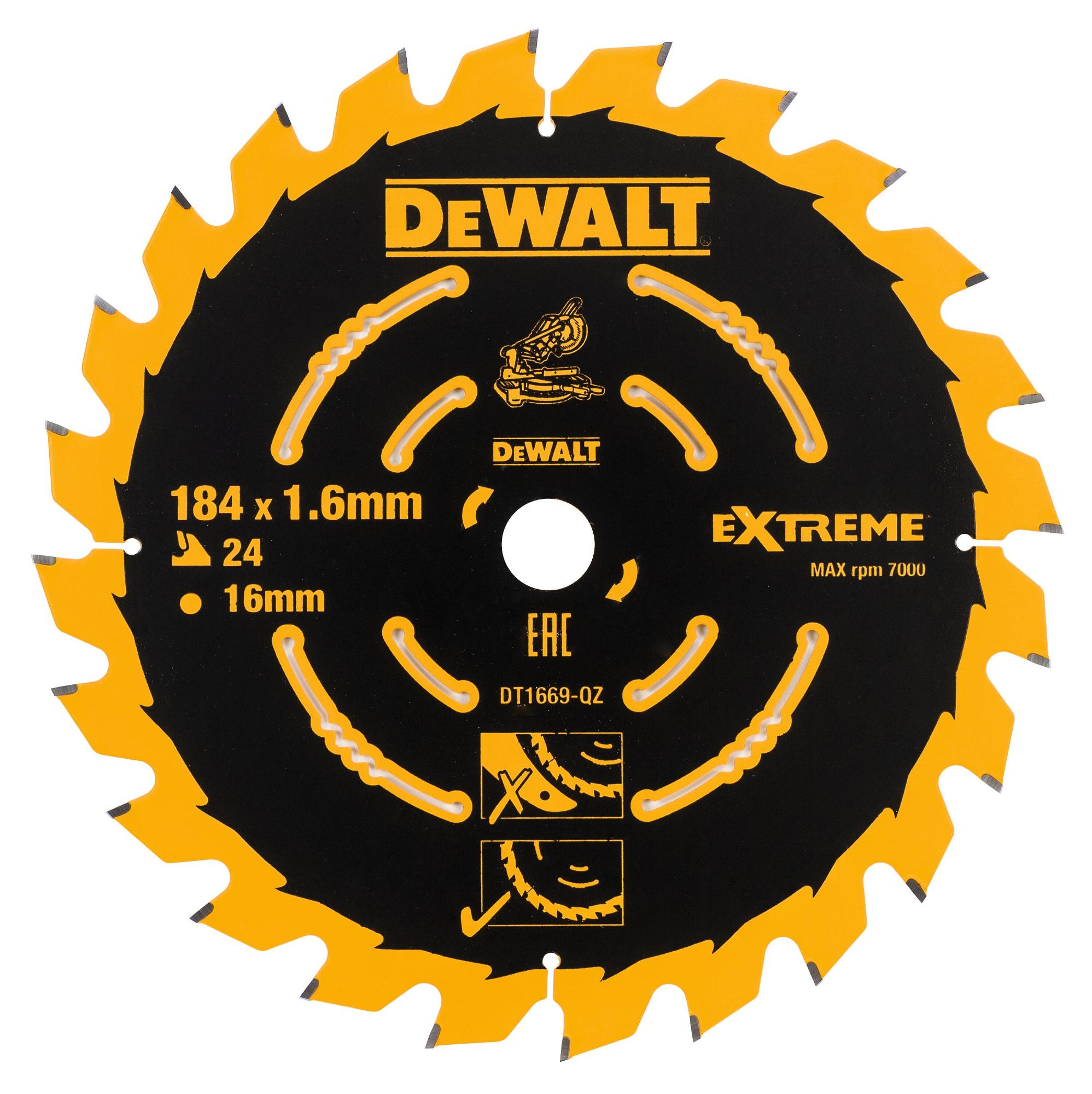 kotúč pilový  Dewalt 184x16mm 24Z DT1669