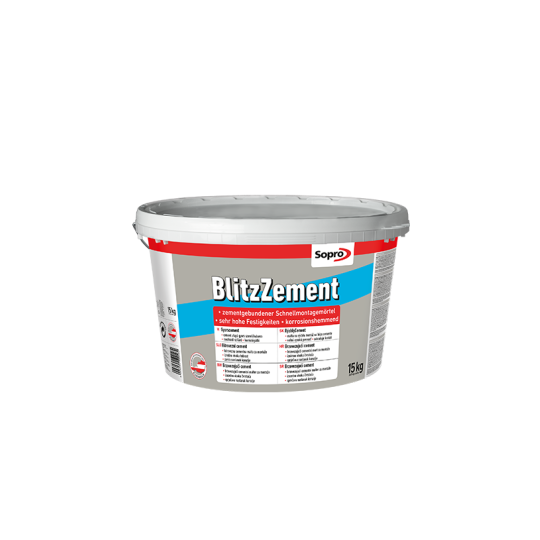 Sopro BlitzCement, rýchla montážna malta, vedro (3 x 5 kg vrecko) 7772315