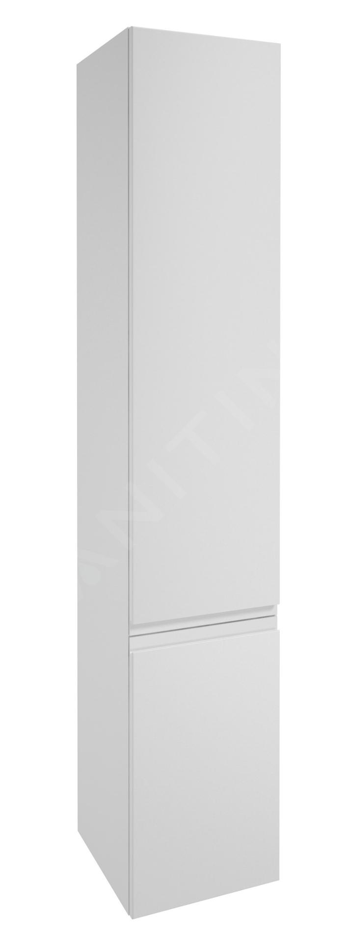 nábytok KIELLE OUDEE 50202010 vysoká skrinka záv. 1570x300x320, biela lesk