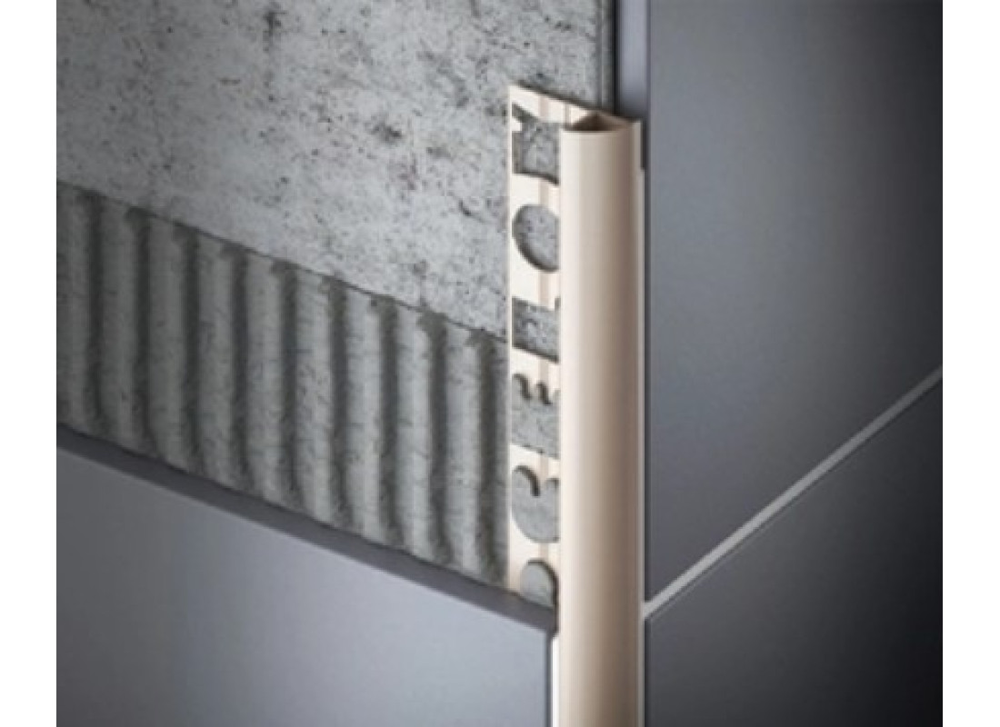 Celox 351200 ukončovací profil oblý uzavretý 10mm biely PVC, 2,5m 