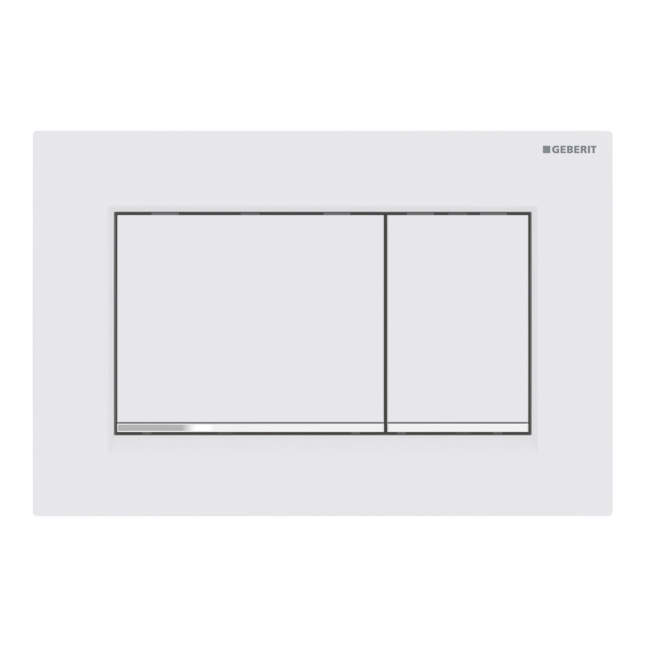 WC Geberit tlačítko SIGMA20 SQUARE 115.883.JT.1 matná biela/CR/matná biela