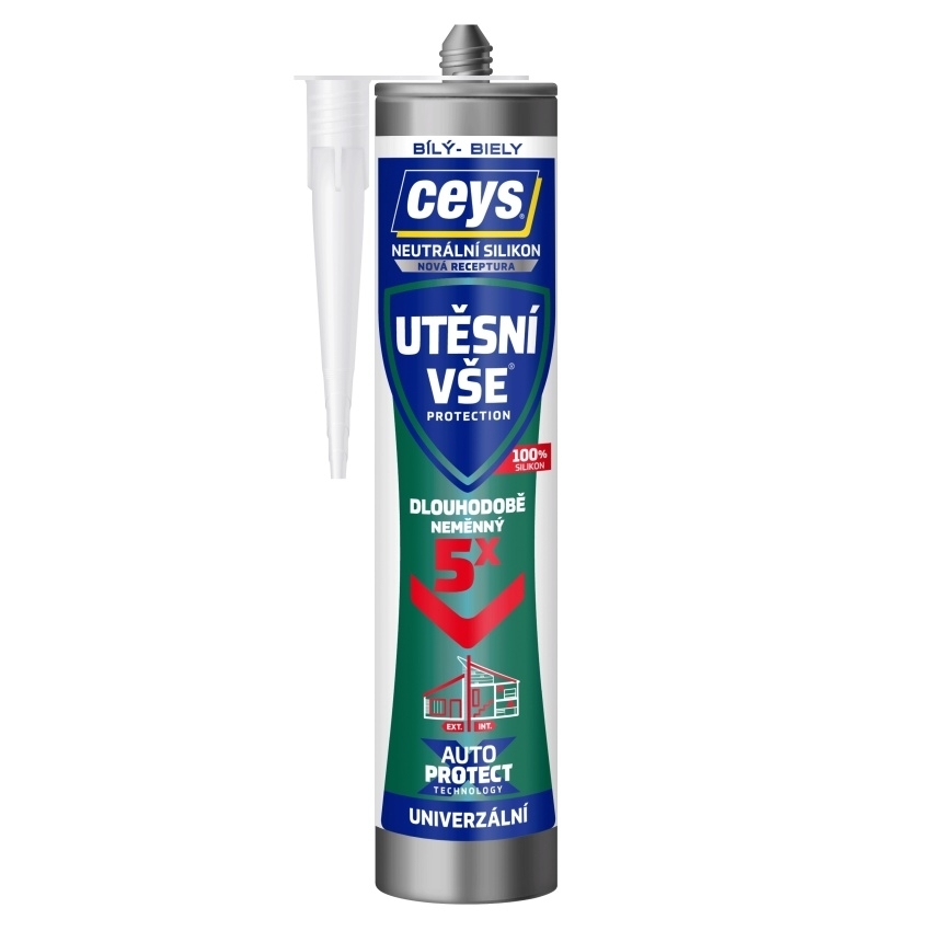 CEYS lepidlo/silikon neutrálny biely  290ml 