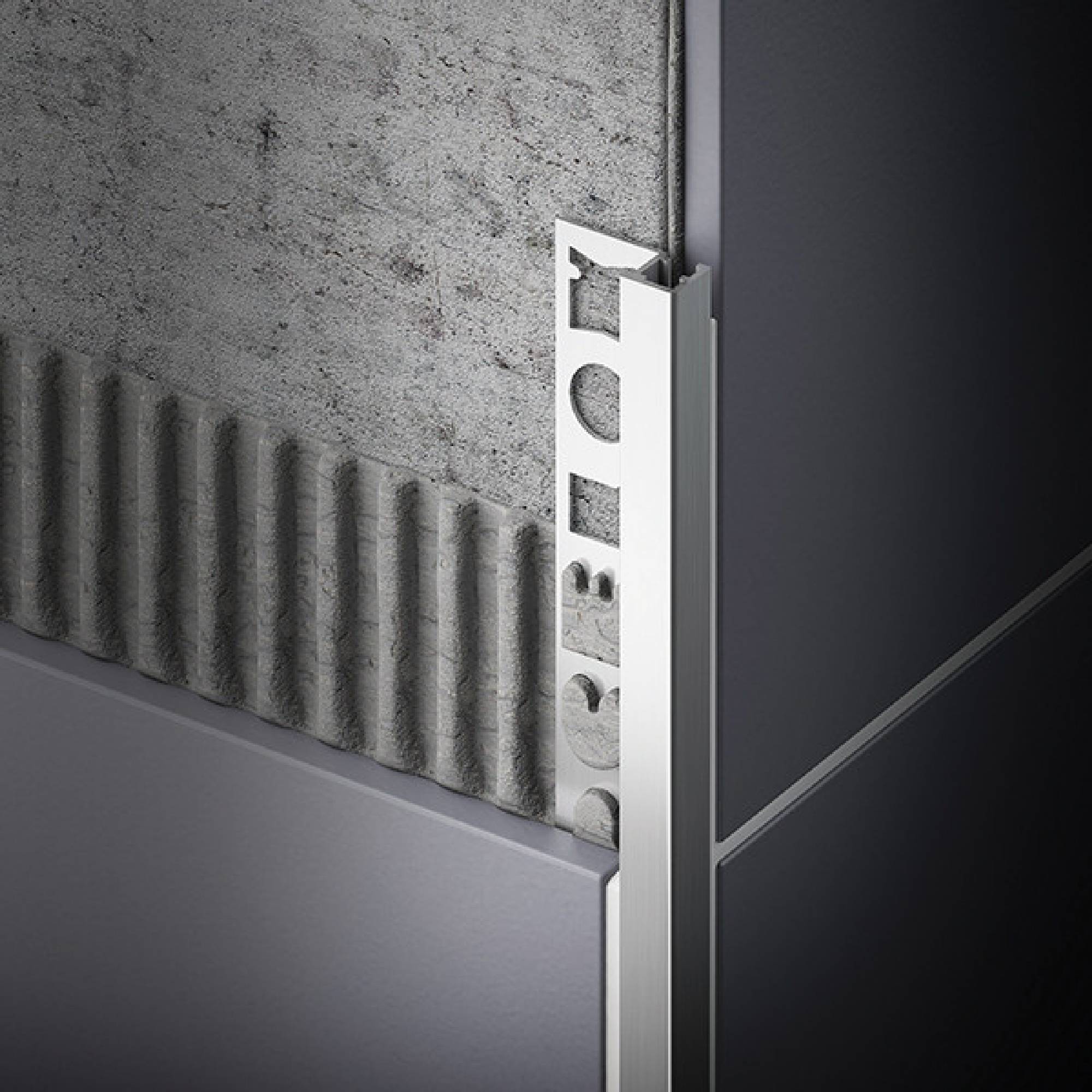 Celox 402507 ukonč. profil hranatý 10mm Al - strieborná lesk, 2,5m 