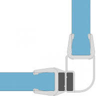 sprchový kút SOLINO V3.SOL inštalačný set pre dvere s boč.stenou,otv.von i dovnútra