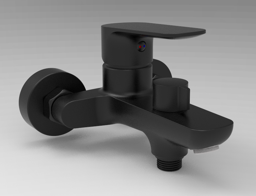 vodovodná batéria AQUARISTO Style DAKOTA BLACK DAKB10110CD vaňová 100mm s keramickým prepínačom bez kompletu, farba čierna 