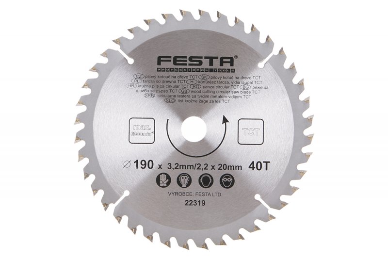 kotúč pilový 190x20 40z TCT FESTA 22319