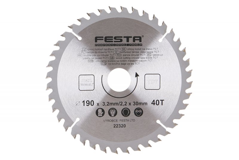 kotúč pilový 190x30 40z TCT FESTA 22320