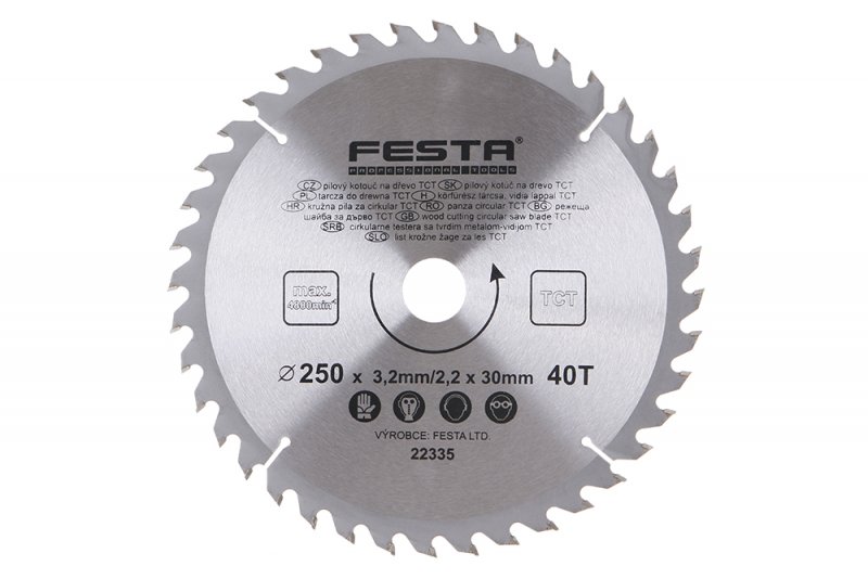 kotúč pilový 250x30 40z TCT FESTA 22335