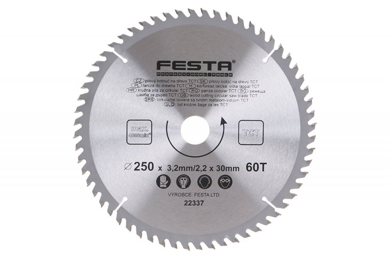 kotúč pilový 250x30 60z TCT FESTA 22337