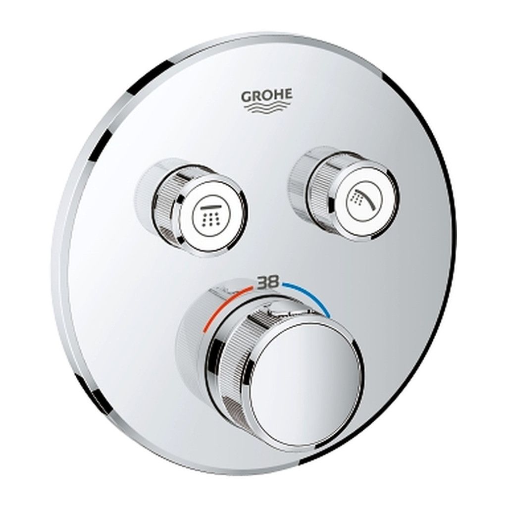 vodovodná batéria GROHE GROHTHERM Smart Control - Termostat pre podomietkovú inštaláciu s 2 ventilmi, chróm 