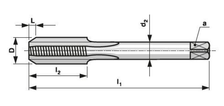 Závitník sadový ručný 8/3011 HSS BSW 1/8" I.