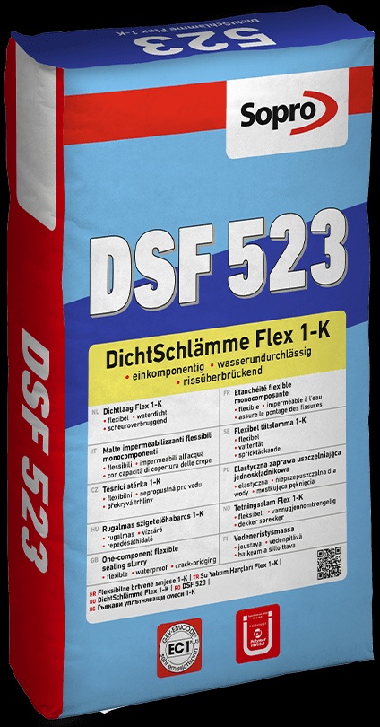 Sopro hydroizolačná stierka cementová DSF 523 20 kg DichtSchlämme Flex 1-K 7752320