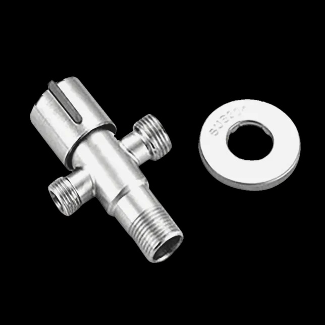 rohový ventil 1/2"x3/8"x3/4"   NEREZ   TE-68N_STEEL     400232