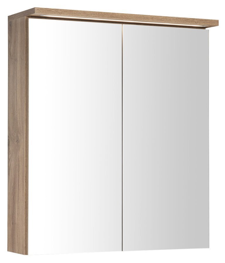 nábytok AQUALINE KAWA WGL36S galérka 60x70x24 s LED osv. dub emporio