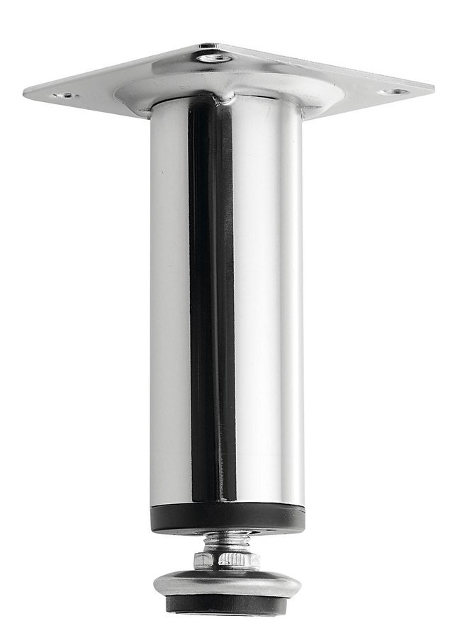 nábytok AQUALINE 10077 nožička 1 ks - 10 cm nastaviteľná, chróm