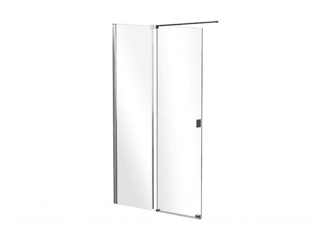 sprchová stena WALK-IN VAYO 100 s pevným a posuvným sklom, 8 mm, univerzálne P/Ľ, chróm