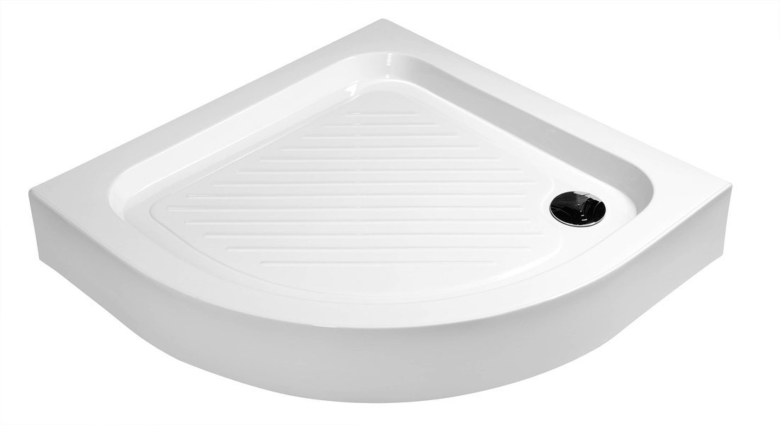 sprchová vanička BTTR80 80x80x15 1/4kruh plast. R55, kov. konštr. so sifónom  AQUALINE