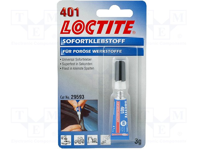 LOCTITE®sekundové lepidlo 401 3g blister