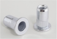 matica nitovacia  M 8x1,25  plochá hlava, ryhovaný driek ZN