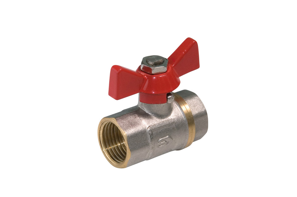 ventil guľový 1/4" motýl FF