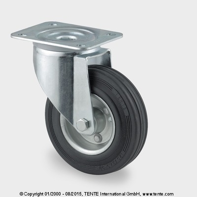 kolo otočné 200mm guma vidlica platňa 205kg 