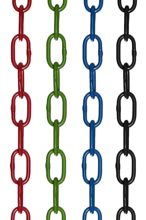 reťaz  3x26 farebná  červená - Šnúry, laná, reťaze, kladky a karabinky | MasMasaryk