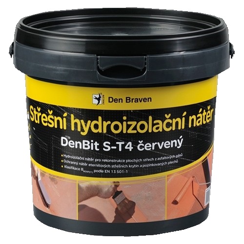 Den Braven hydroizol. nater na strechu ST-4 12kg červenohnedá