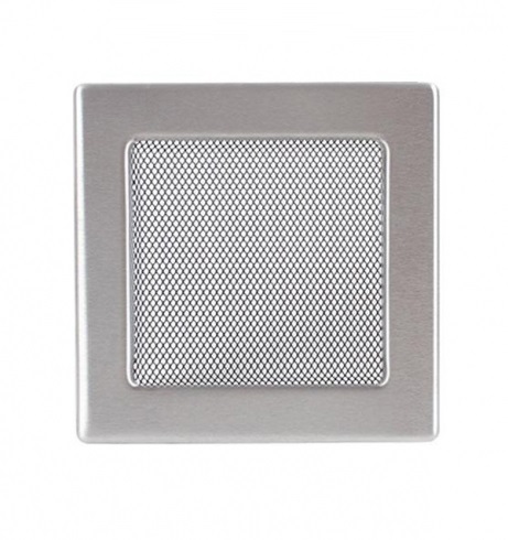 Krbová mriežka kov chróm matný 22x22 bez žalúzie 2222/02 11915