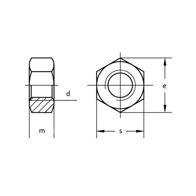 matica mosadzná M  8 6HH DIN 934