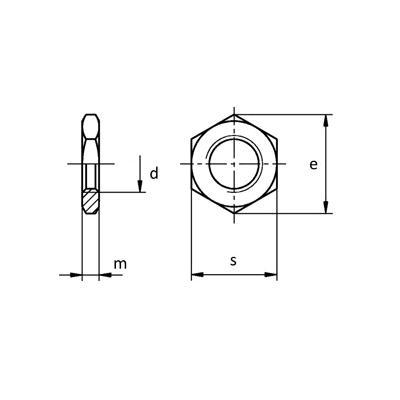 matica jemné stúpanie nízka M  8x1,0 ZN DIN 936
