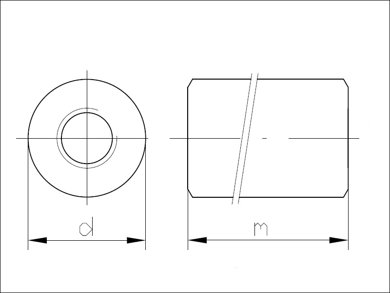 matica predlžovacia M  5x20 ZN trubková
