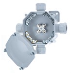 rozvodka 6455-27 P sivá IP67 s PE svor ACIDUR 