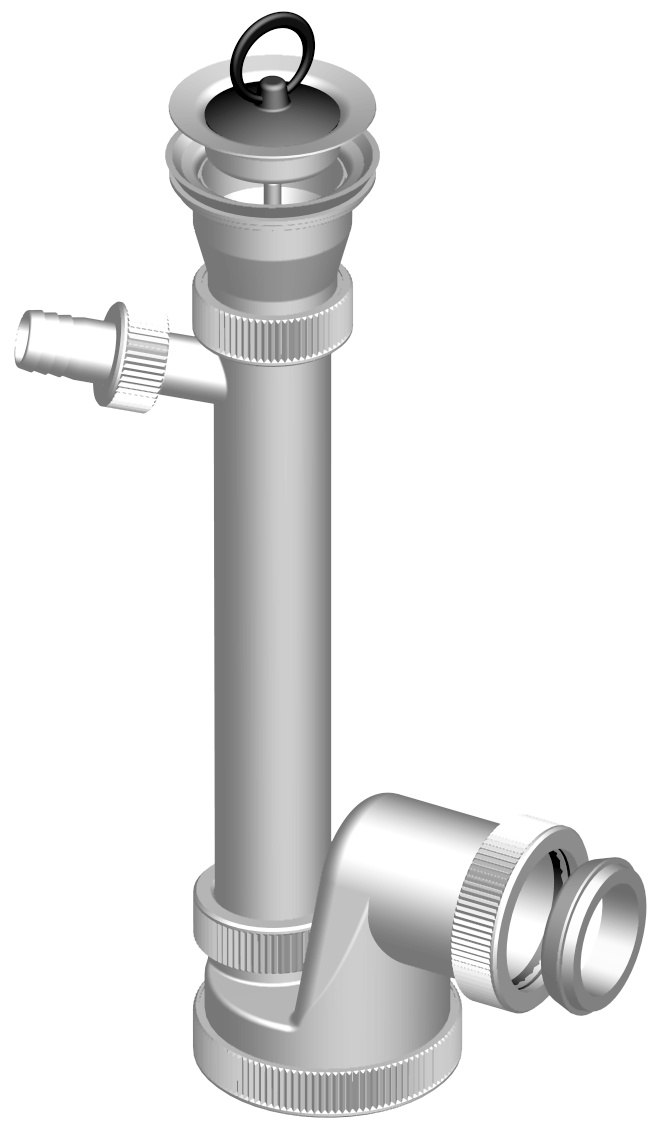 sifón drezový T-735 s odbočkou kov 50/40    621002
