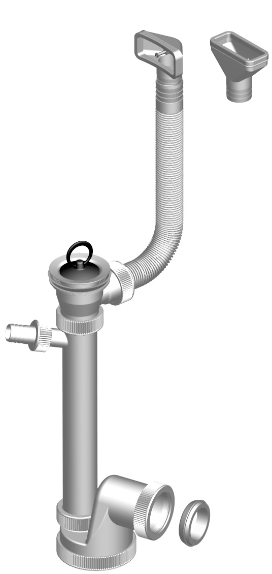 sifón drezový T-735 PBZ s odbočkou boč/prep 621114
