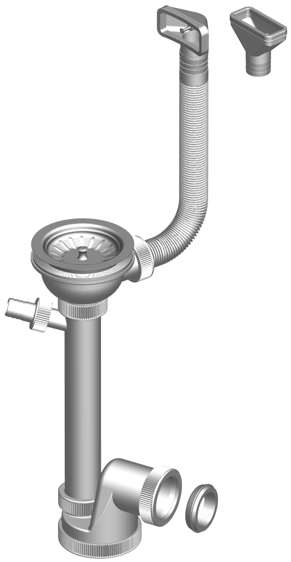 sifón drezový T-740PBZ  s europiletou, s odbočkou 621117